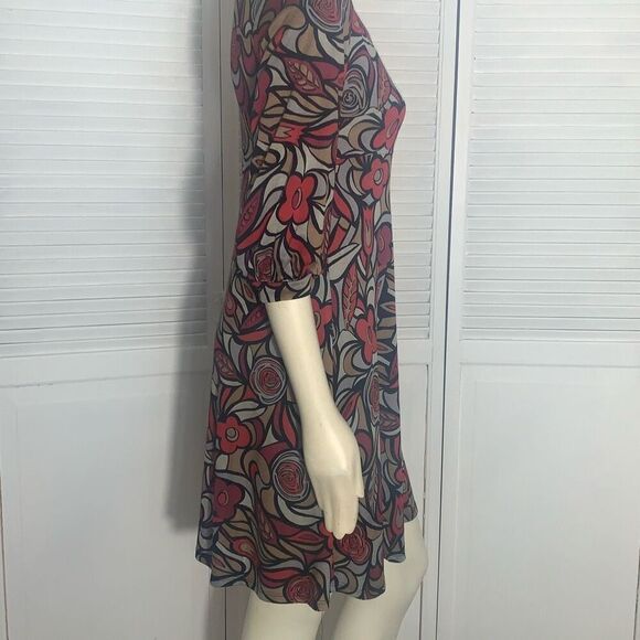 NWT Vintage Floral Psychedelic Print Mod Dress Medium - Picture 4 of 15